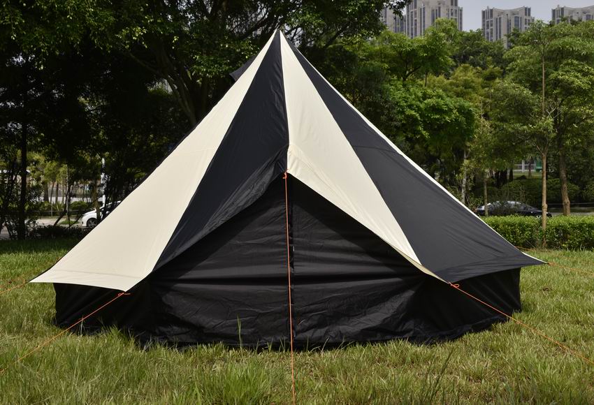 5M Bell Tent Black white
