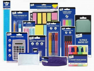 56 pc Stationary Set Back to School Highlighter Calculator Ruler Pen Pencil Memo
