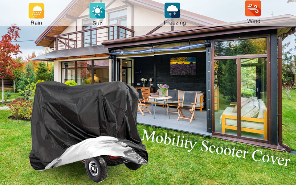 Heavy Duty Mobility Scooter Shelter Rain Snow Waterproof Cover UV Protector