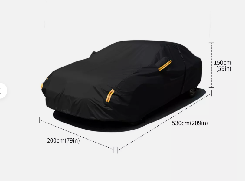 Full Car Cover Waterproof Breathable All Weather Protector Windproof Outdoor XXL- CC22L