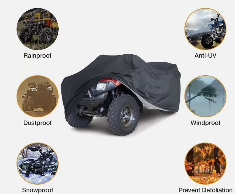 Medium ATV Quad Bike Cover Waterproof Outdoor For Polaris Honda Yamaha Kawasaki