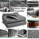 Grey Canvas Cotton Tarpaulin 650GSM Heavy Duty Outdoor Waterproof Dustproof Basha Boat Truck Cover