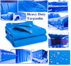 Royal Blue Canvas Cotton Tarpaulin 650GSM Heavy Duty Outdoor Waterproof Dustproof Basha Boat Truck Cover