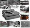 15ft x 18ft Grey Tarp Tarpaulin Cover Canvas 650GSM Log Roof Car Truck Sheet