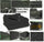 Black Canvas Heavy Duty Cotton Tarpaulin Cover Boat Log Roof Sheet 6Ft x 6Feet