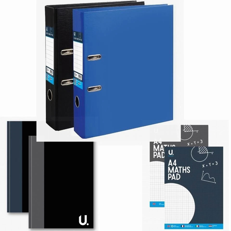 A4 Lever Arch File Document Folder Stationery A4 Hardback Notebook A4 Math Pad