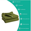 Tarp Tarpaulin Heavy Duty COTTON CANVAS WATERPROOF cover Boat Truck Green Blue