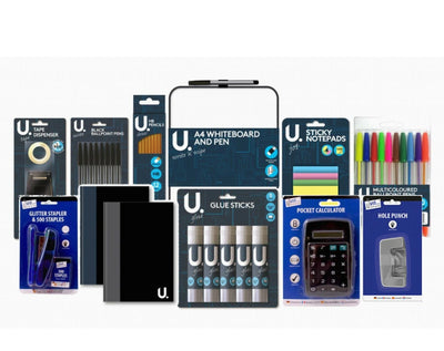 47pc Back To School Office Stationery Set Stapler Hole Punch Whiteboard Pencil
