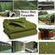 Olive green 650GSM Heavy Duty Canvas Cotton Tarpaulin Outdoor Waterproof Dustproof Basha Boat Truck Cover