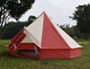5M Bell Tent Red white