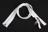 zip-fastener 10 mm with open end white, 100 cm / 39.4 inch