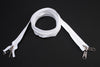 Zip-fastener 10 mm with two ways open end white, 150 cm / 78.7 inch