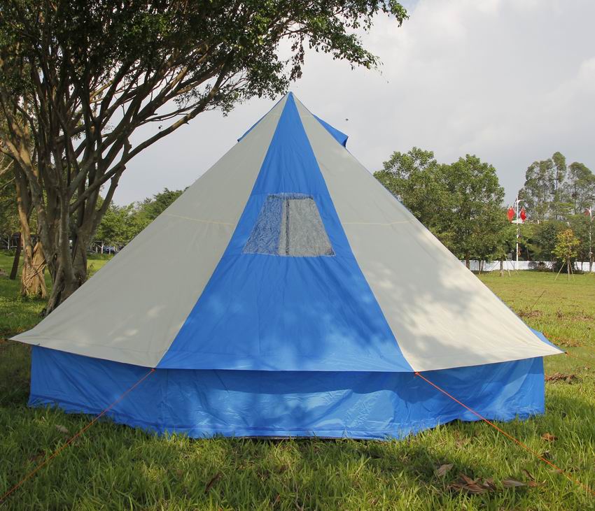 Wholesale Pack of 10 Tents 5M Bell Tent  Blue white 10 person