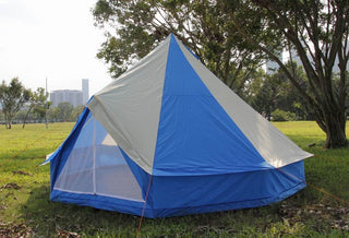 5M Bell Tent Blue white 10 person
