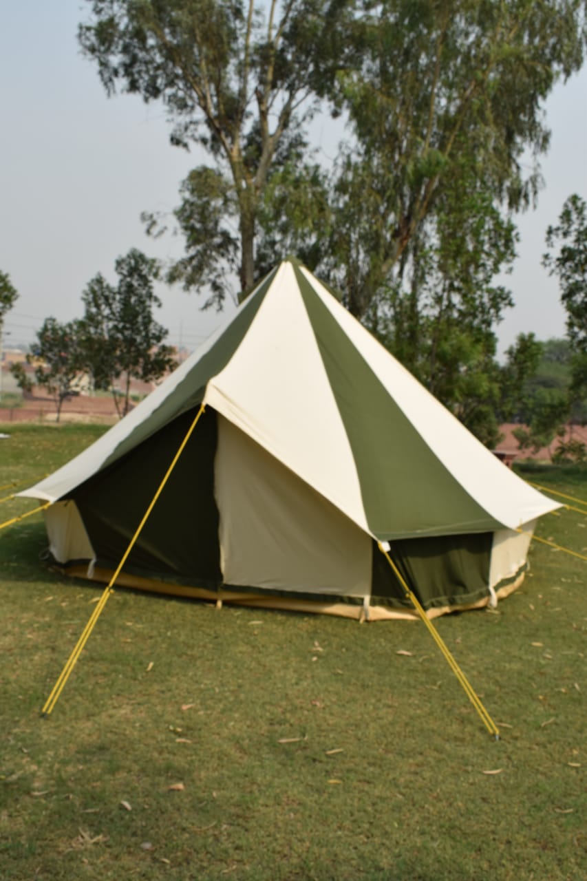 4m canvas bell tent Bell tent 4 Meter 4M Ultimate ZIG Zipped-in