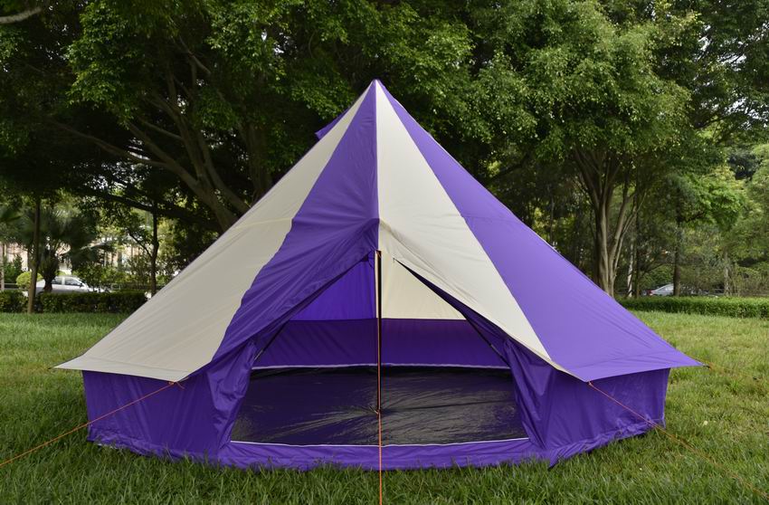 5M Bell Tent Purple white 10 person