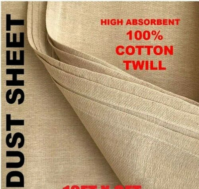 10ft x 8ft LARGE DUST SHEET HEAVY DUTY COTTON DIY