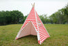 Kids Canvas Tipi Tent Red