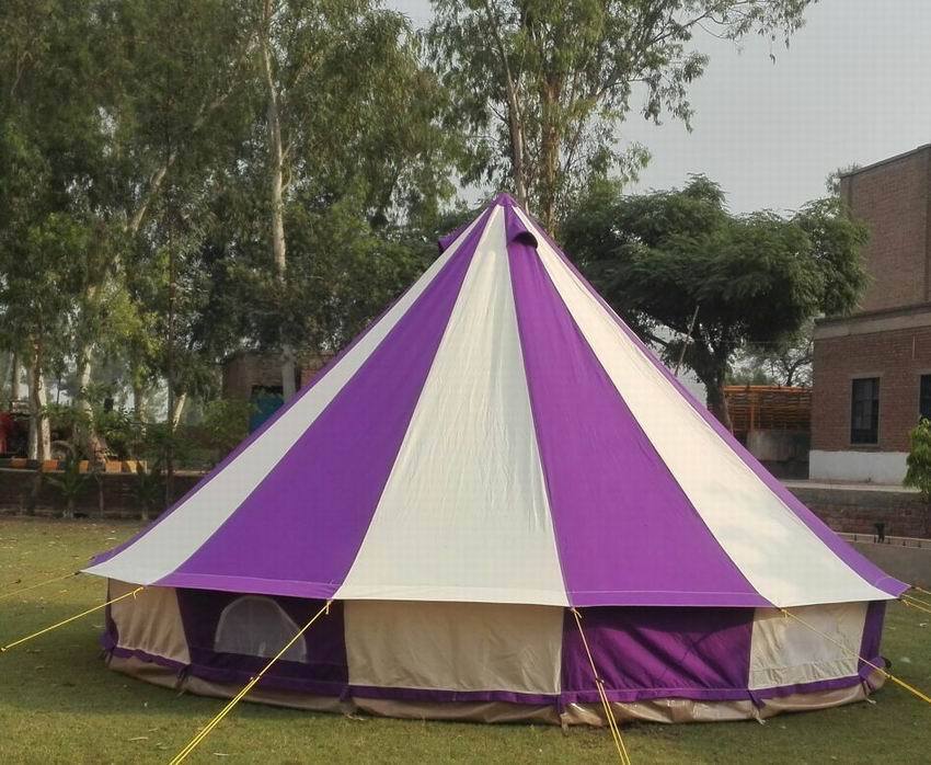 Canvas Bell tent Purple 5 Meter 5M  Ultimate ZIG Zipped-in Ground sheet